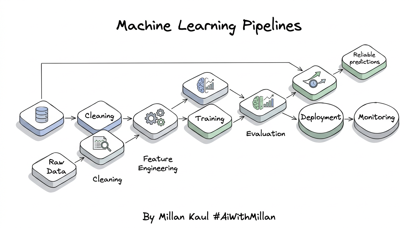 Core machine learning pipeline stages