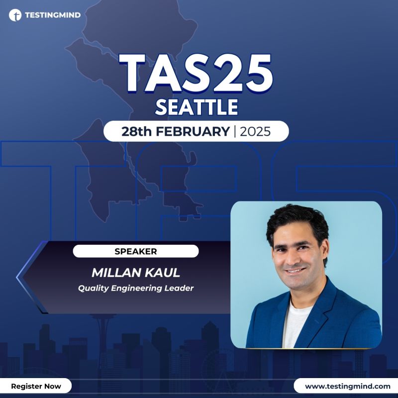 Millan Kaul speaking at TESTINGMIND Conference on Chaos Engineering and Resilience - Feb'25 meetup - Seattle USA