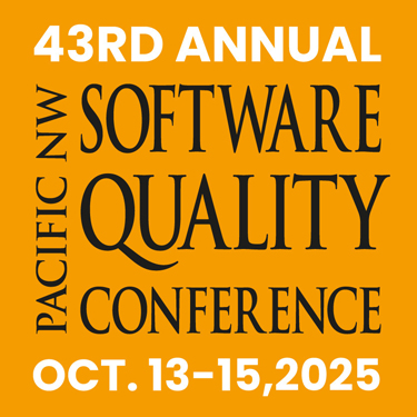 Millan speaking at PNSQC's 43rd Software Quality Conference in 2025 - Portland, USA